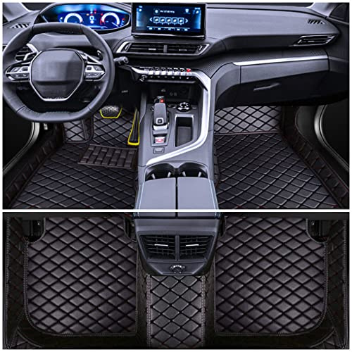 Muchkey Alfombrillas Coche De Cuero para Toyota para Land Cruiser 2000-2025 Moqueta a Medida Alfombras Personalizadas Tapete Accesorios Color Negro