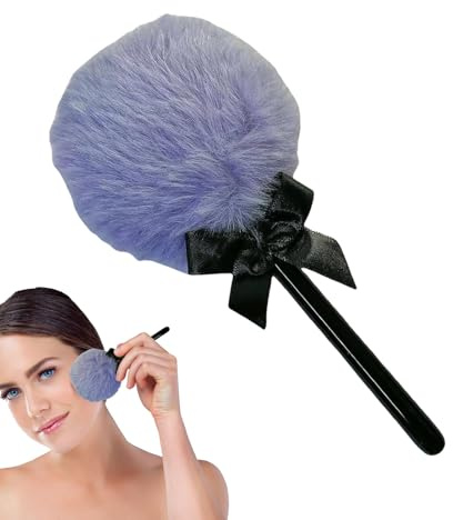 Duroecsain Poudre corporelle - Facial avec poignée - Applicateur avec poignée pour le visage des femmes et des filles à la peau sensible usage quotidien et voyage