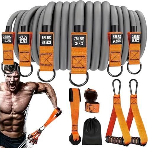 Bandes d'exercice | Élastiques de Fitness | Équipement Robuste Anti-Dérapant pour Renforcement Musculaire, Étirement, Pilates, Gym à Domicile et Activités