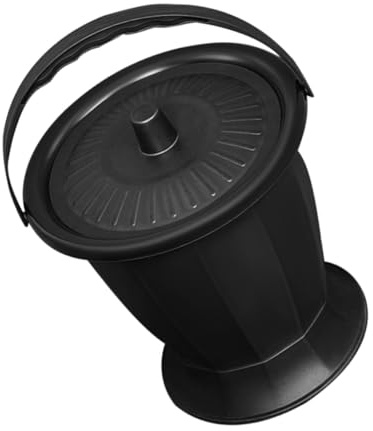 OATIPHO Pot De Chambre Portable Adulte Noir Avec Cercle, Pot à Urine En Plastique Polypropylène Léger Et Stable, Urinoir Avec Couvercle, Usage Domestique Et Hospitalier Pour Personnes Âgées