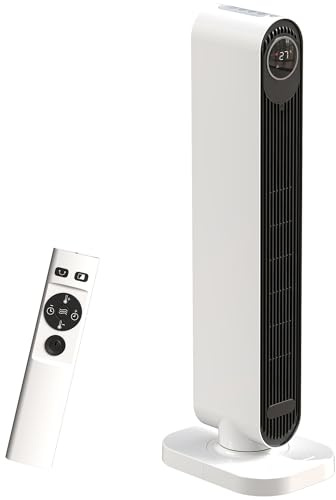 HOMCOM 33 Ceramic Space Heater, 2000W Fan Electric Heater with 3 Modes, 15H Timer, Adjustable Thermostat, Oscillation, Remote Control, Tip-Over and Overheat Protection, Low Energy for Bedroom, White