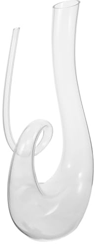 UKCOCO Decanter per Vino Rosso e Bianco in Cristallo senza Piombo 1300 Ml Aeratore Creativo e Fondo Stabile, Accessorio per Degustazione Domestica e Decorazione Bar Elegante