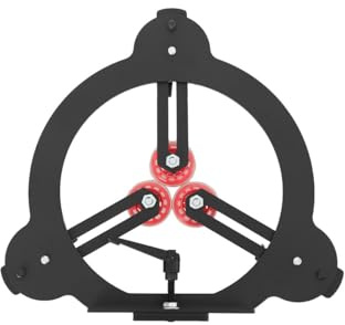 NICCOO Woodturning Steady Rest for 12 Inch Swing Lathe – 3-Point Adjustable Lathe Steady Rest with Non-Marring Wheels – Wood Lathe Accessory for Spindle Turning, Fits 10-120mm Diameter