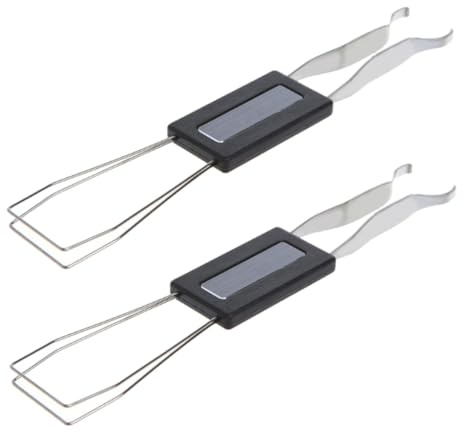 HOUDERCO 2 Stück Tastenkappenabzieher aus Abs und Metall für Mechanische Tastaturen 2-in-1 Tastatur Tasten Entferner und Pinzette für Selbstgemacht Anwendungen