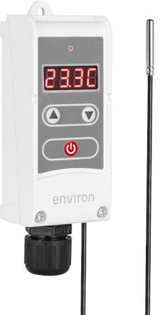 ENVIRON® Tauchthermostat mit Fernfühler Digital, AC 230 V | Heizungsthermostat mit Fernfühler | Temperaturregler