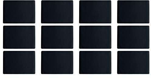 ASA Selection 7805420 Lederoptik Tischset, 46 x 33 cm, Polychlorid, schwarz (12er Pack)