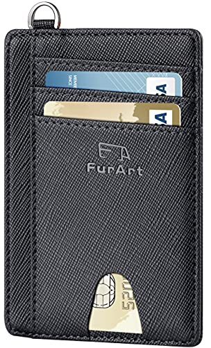 FurArt Schlank Kreditkartenetui,RFID-Blockierung Portemonnaie, Minimalistisch Kreditkarten Kartenetui für Herren und Damen