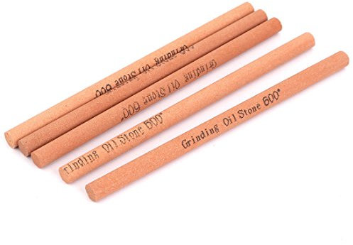 Aexit Abrasivos de grano 600 para afilar varillas redondas Piedra de afilar de piedra de aceite de (model: R3222VIX-7589SW) afilar 5 piezas