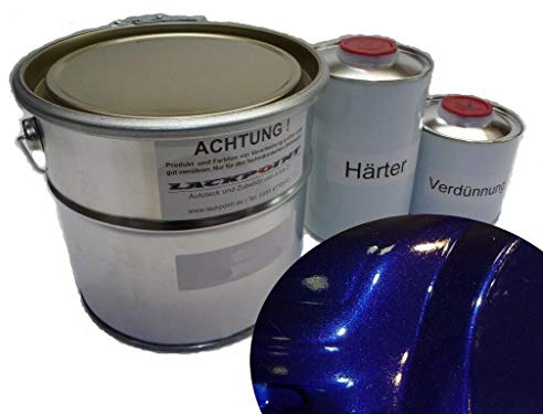 Lackpoint 3,5 Liter Autolack Set 2 Komponenten Dark Blue Metallic Einschichtlack
