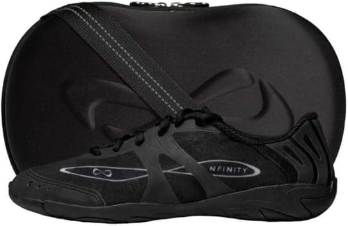 Nfinity Vengeance Cheer Shoes for Women – High-Performance Breathable Indoor Gym Sneakers for Cheerleading – Lightweight and Durable for Competition, Performance Black, 4 UK