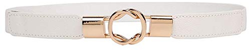 Oyccen Ceinture Fine Femme Bande de Taille Dames Élastique Décorative Ceintures de Robe,Blanc,Taille unique