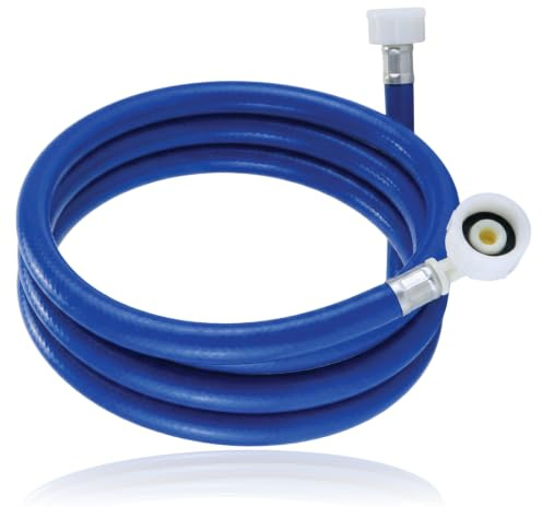 SPARES2GO Cold Water Fill Inlet Pipe Feed Hose Compatible with Logik Washing Machine Dishwasher (2.5m)