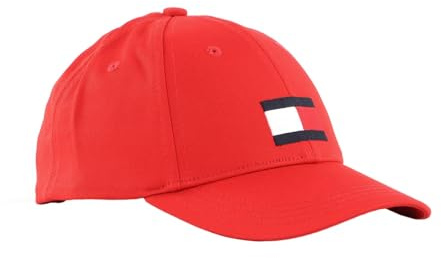 Tommy Hilfiger Kinder Unisex Cap Big Flag Basecap, Rot (Deep Crimson), XL