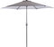 Alfresia 2.7 Metre Parasol - Round with Push Button Tilt, Outdoor Table Parasol Umbrella with Crank Handle, Garden Patio Sun Shade, Grey, Easy Assemble