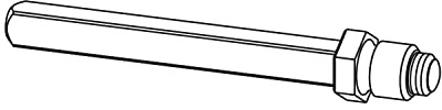 ECO Rollenwechselstift Vierkantstift 8mm für Türknopff/Türknauf, Gewinde M12 Knopfgewinde 9 x 120 mm, Stahl verzinkt