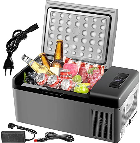 VEVOR Tragbare Gefrierbox Minikühlschrank Elektrische Kühlbox, 15 L 98 x 320 x 260 mm, 20 ℃ ~ 10 ℃ Kompressor Kühlbox, Auto, Lkw, Boot, Reisemobil, Camping