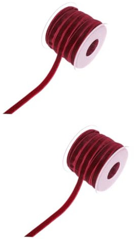 Operitacx 2 Rollen 20 Beflockungsband Zum Verpacken 20 Yard Satinbandrolle Zubehör Für Kleidung Kopfbedeckung Halskette Kragen
