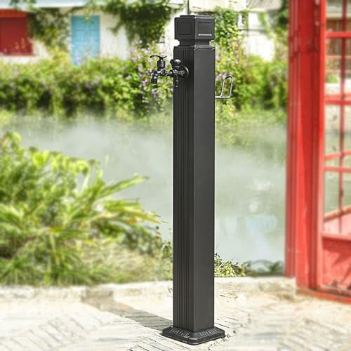 Colonna Rubinetto Colonna Acqua In Acciaio Inossidabile Con Doppio Rubinetto, Alto 74 * 114 Cm Colonne Antiche Per Fontana Di Irrigazione Per Irrigazione All'aperto/Giardinaggio/Lavarsi Le Mani, Supp