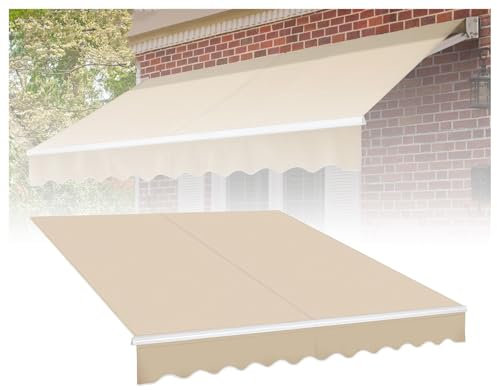 Einziehbare Markise For Die Terrasse Im Freien, Ersatzteile For Markisen (nur Stoff), Ersatz-Abdeckung For Die Obere Überdachung Aus Segeltuch For Terrassenfenster, Türen Und Autoseiten(13.1x8.2ft)