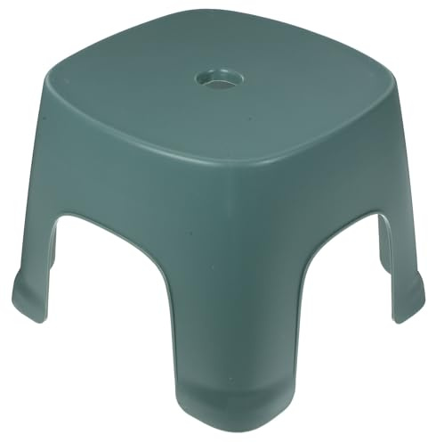 PRETYZOOM Plastic Foot Stool 8.07x7.68x6.3In Non-Slip Toilet Step for Natural Squatting, Bathroom & Kitchen Compact Kids & Adults