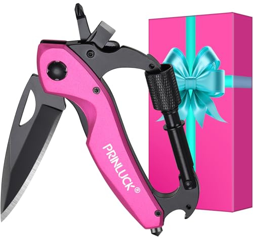 Multiherramienta rosa para mujeres, cuchillo de bolsillo con abrebotellas, regalos para mamá, esposa, día de la madre, cumpleaños, regalos para mujeres, mamá, abuela, regalo de Navidad, regalo para