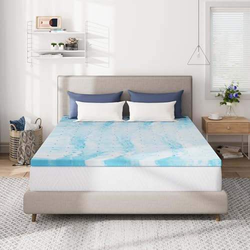 CH Charme House 3 Inch Memory Foam Mattress Topper Full Size, Gel Infused Memory Foam Bed Topper for Back Pain Relief, Cooling Mattress Pad, CertiPUR-US Certified, 75×54