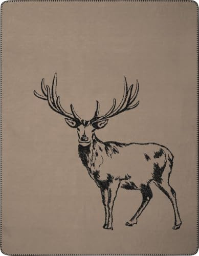biederlack Wohndecke Deer mit Zierstich Größe 150 x 200