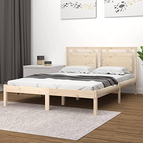 Buzaza Massivholzbett Bettgestell Bed Frame Bett Mit Bettkasten Hausbett Bett Massivholz 160x200 cm - 3105545