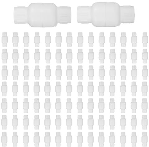 EFIELD PVC047-5-100PCS Lot de 100 clapets anti-retour en PVC 1/2 Annexe 40 Connexions solvants Clapet anti-retour à ressort en PVC