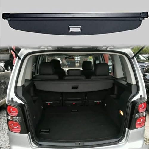DRYFAL Auto Laderaumabdeckung für VW Touran 2006-2015 Auto Einziehbarer Laderaumabdeckung Kofferraum Schutz Der PrivatsphäRe Cargo Cover