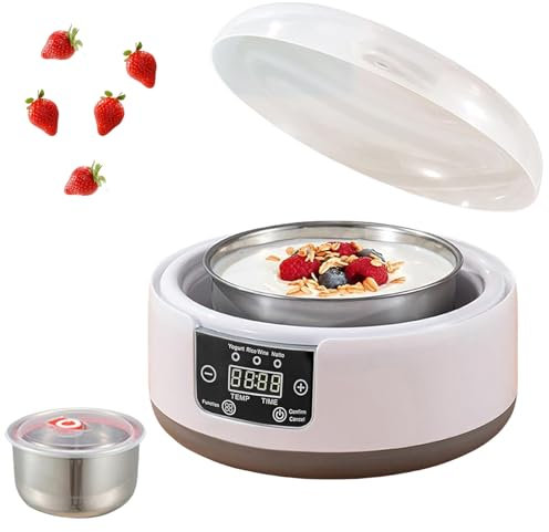 Probiotic Yogurt Maker, macchina automatica multifunzione, con controllo del tempo e della temperatura, per yogurt fai da te domestico (base)