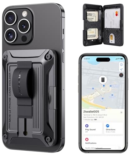 ZtotopCases Kartenhalter Kompatibel mit MagSafe Wallet, Kompatibel mit Find My, Magnetische Geldbörse für iPhone 16/15/14/13/12 Serie, Platz für 3 Karten