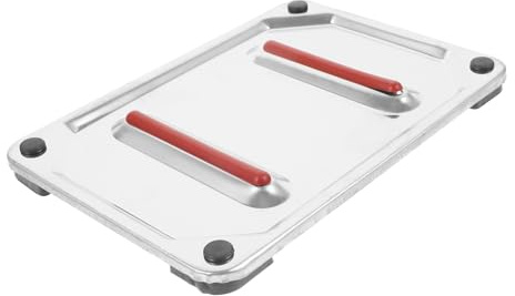 Edelstahl Bügeleisenhalter für Bügelbrett mit Hitzeschutz Silber | Ablage für Dampf und Bügeleisen, Cushion Design mit Stabiler Auflagefläche