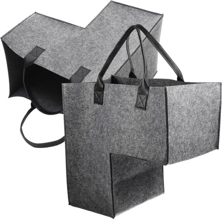 Ciieeo Cesto Per La Biancheria a l e Organizer Per Scale Manici, Grande Capacità Per Vestiti e Giocattoli, Contenitore Multiuso Per Riporre Oggetti in Casa, Set Da 2 Pezzi, Colore Grigio Scuro