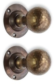 Infinity Decor Türknauf-Set, antikes gehämmertes Kugel-Design, 45 mm, ideal für den Innen- und Außenbereich, 1 Paar