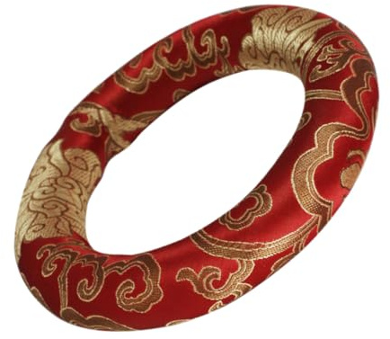 Klangschalenpad aus Seide und Baumwolle für Buddhistische Rituale | Leicht und Tragbar, für Künstler und Buddhisten, Kristallschalenunterlage, Meditatives Zubehör