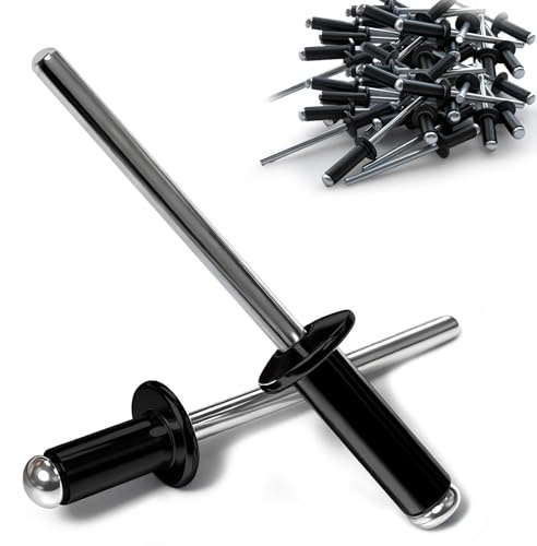 PDKKFF 150 Pièces 4x12mm Rivets Aveugles en Aluminium, Argent Rivets Pop à bout ouvert pour Plastique, Bois, Métal, Bâtiments, Nautisme et Automobile