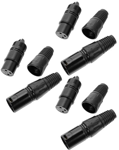 Garneck Connettori Xlr a 3 Pin Maschio e Femmina per Microfono Set da 6 Pezzi in Rame Connettori Saldare per Cavi Audio Ricambio per Presa Microfonica Accessori per Realizzazione e