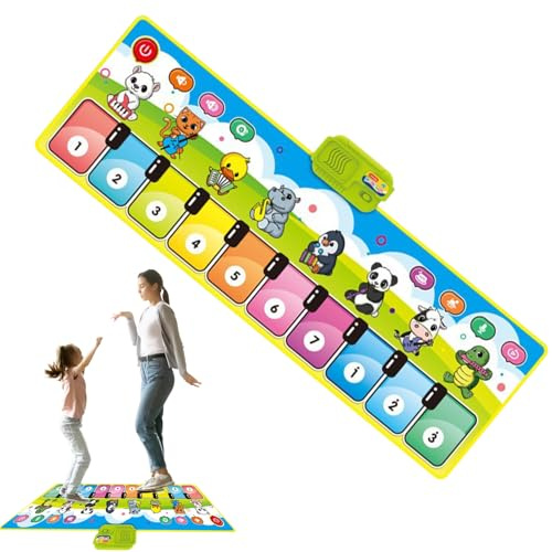 Klaviermatten für Babys: Tanzmatten, pädagogische Decke zum Abspielen von Musik, mehrere Instrumentenmodi, Bodenmatte mit Touch-Spiel, Matte für Elterntiere, Tapfet