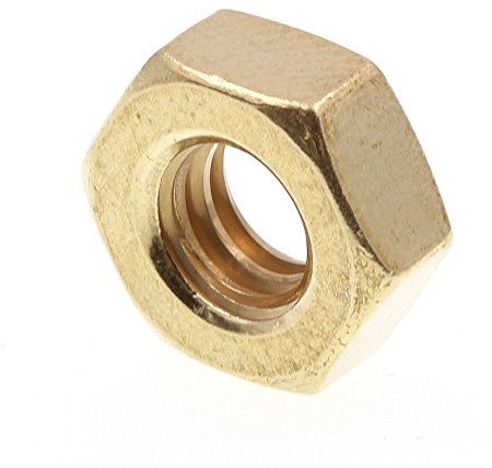 Prime-Line 9074496 Machine Screw Hex Nuts, 1/4 in.-20, Solid Brass (25 Pack)