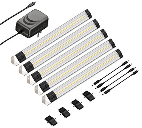 parlat LED Unterbau-Leuchte SIRIS Eckmontage flach je 30cm je 370lm weiß 5er Set