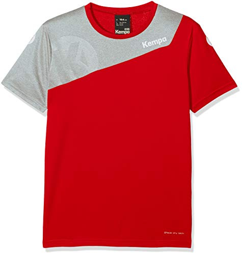 Kempa Core 2.0 Maillot Mixte Enfant, Rouge/Dark Gris Mélange, FR : XXS (Taille Fabricant : 128)