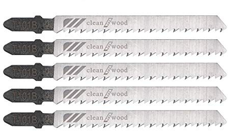 Jigsaw Blades MASO 5 PCS T101B T-Shank Jig Saw Blade Universal Jig Blade Assortment for Cutting Metal Wood PVC and More - fit Bosch, Dewalt, Hitachi, Makita, Festool etc