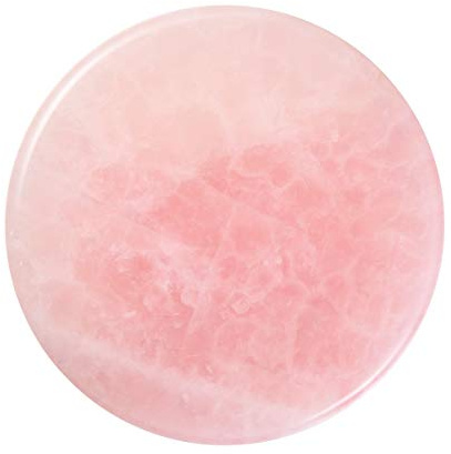 Beaupretty 1 Pc Eyelash Jade Stones Eyelash Extension Glue Pallet Holder Round Pallet Pad Resin Nail Art Plate Palette Makeup Palette (Pink)