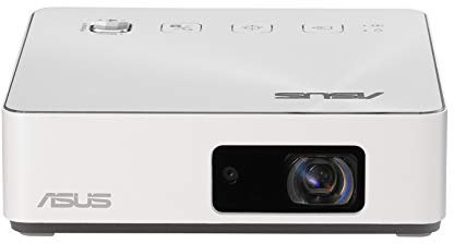 ASUS S2 White USB-C Portable LED Projector, 720P (1280 x 720), 500 Lumens, Built-in 6000mAh Battery, Keystone Adjustment, Auto Focus, Wireless Projection