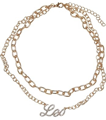 Urban Classics Unisex Diamond Zodiac Golden Necklace