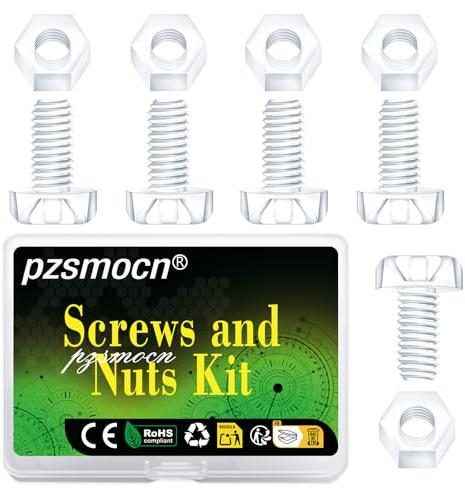 pzsmocn 200 Pezzi/100 Set M4*14 mm Viti a Testa Tonda con Croce in Plastica | Compatibile Arduino Raspberry Pi Sensore Shield Modulo Scheda Elettronico 100 M4 14 Modelli Trasparente PC Dadi Esagonali