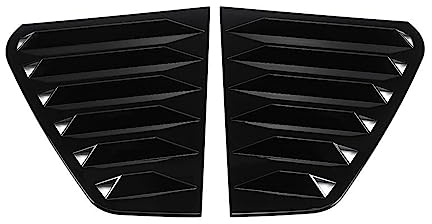 Für VW Für Golf 6 7 7,5 8 MK6 MK7 MK 7,5 MK8 GTI GTD GTE R Für R-Linie Hinten Fenster Shutter Abdeckung Trim Fenster Lamellen Seite Vent Trim (Color : MK7 7.5 Gloss Black)