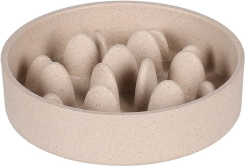 Hundenapf - Anti Schling Napf Hund - Ø14,5cm - 410ml - Flamingo Slow Feeder Greni Beige