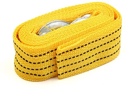 XYWHPGV Gelbes Nylon 9.8ft Länge Abschleppseil Seil mit 2 Haken für Fahrzeug Auto(0938e 56ebc d9952 70b68 d5e18 b561f